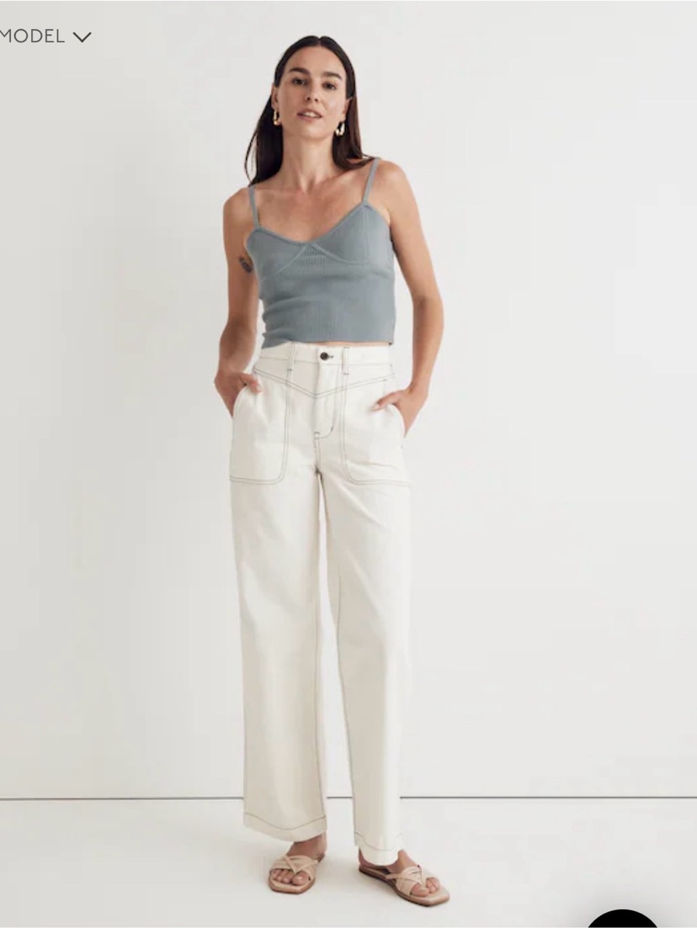 Madewell Wide-Leg Utility Pants in Garment-Dyed  Size 27